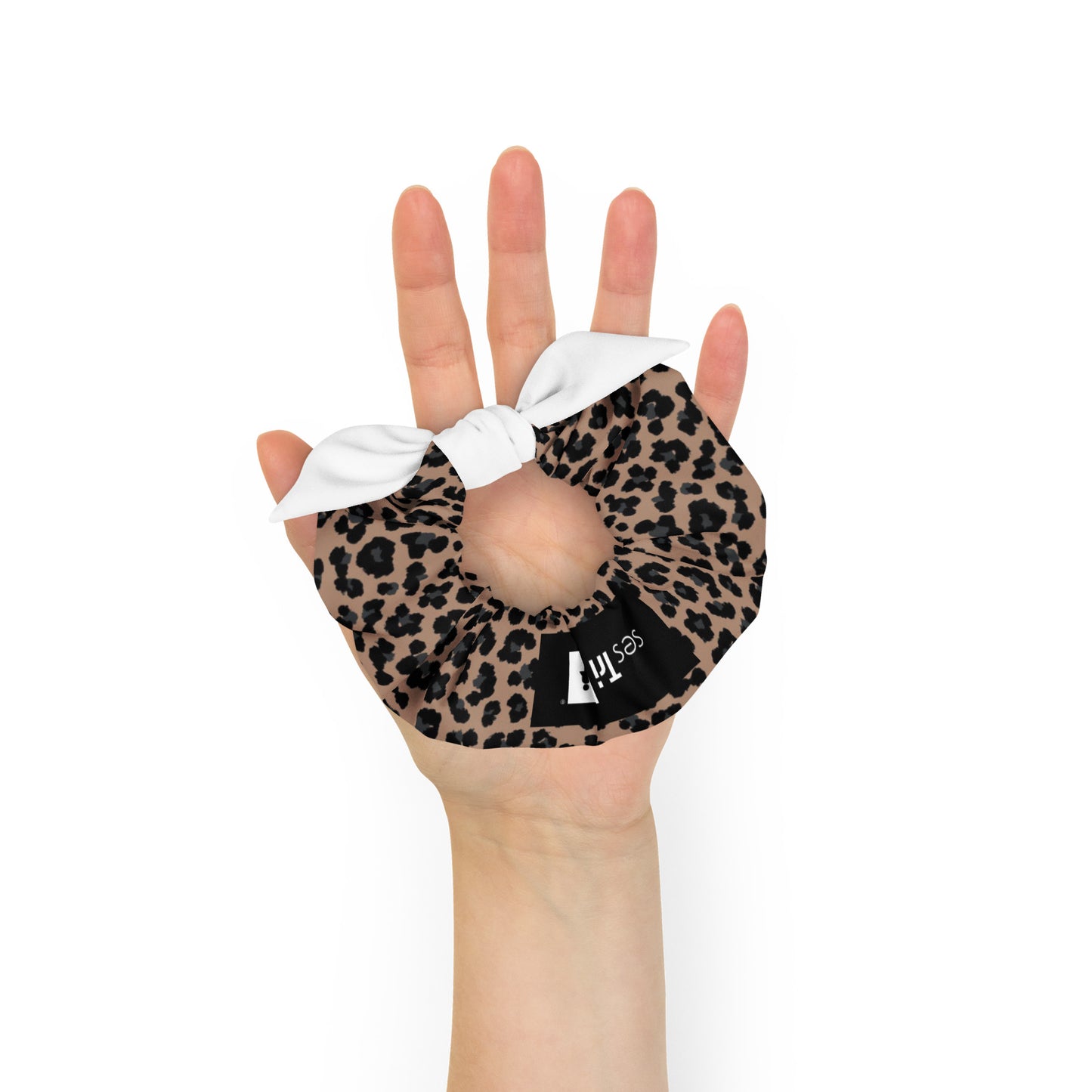 Recycled Scrunchie Leopard