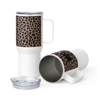 Travel Mug with a Handle Leopard