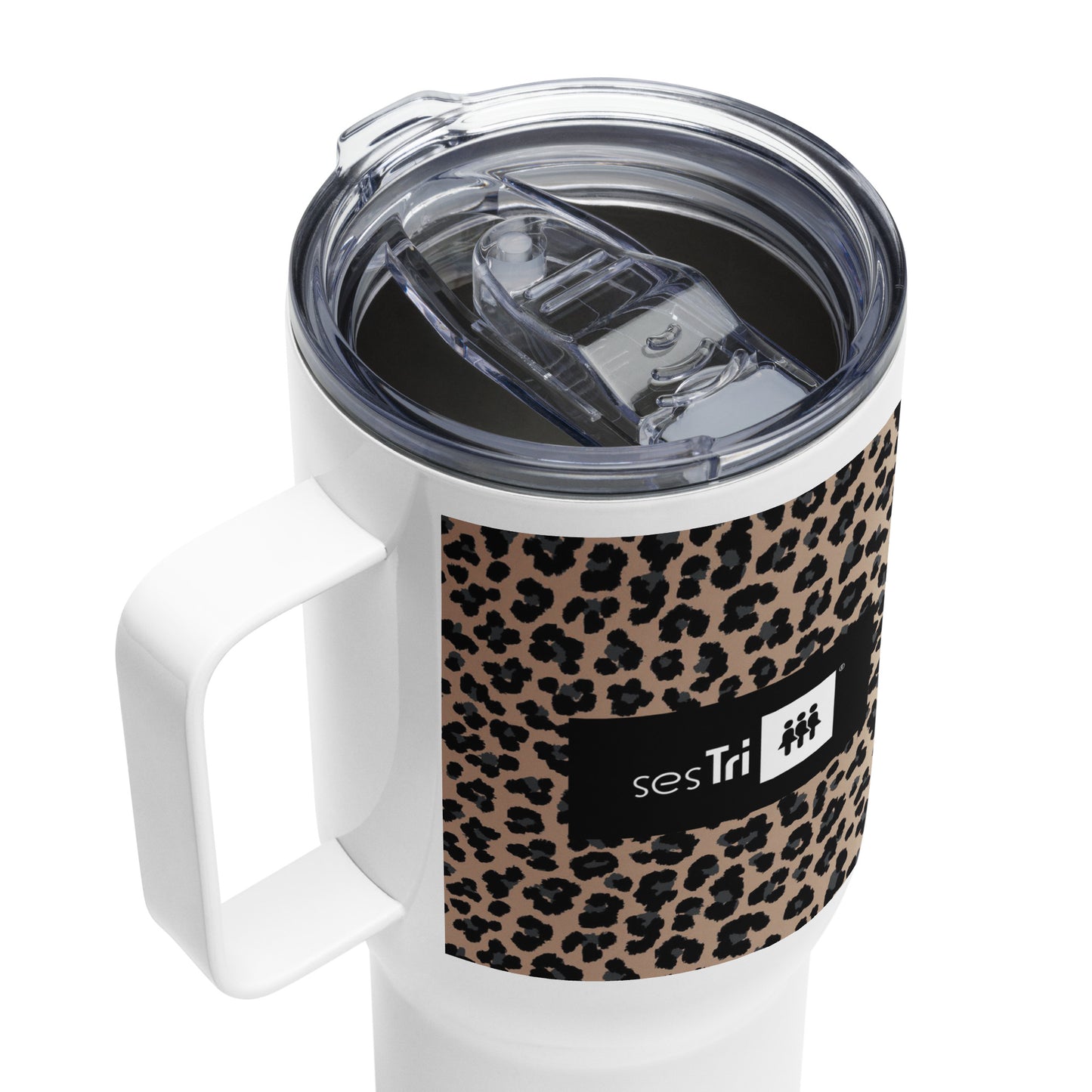 Travel Mug with a Handle Leopard