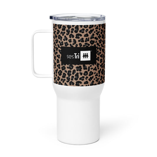Travel Mug with a Handle Leopard