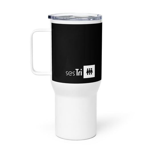 Travel mug with a handle