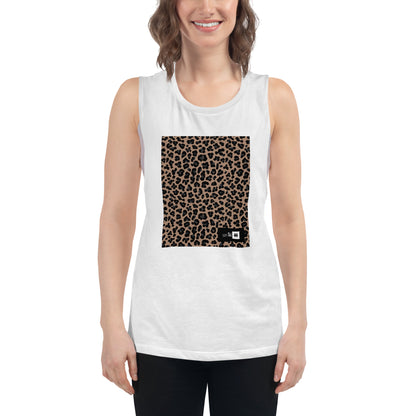 Dámske tielko so zväčšeným výstrihom okolo lopatiek Leopard